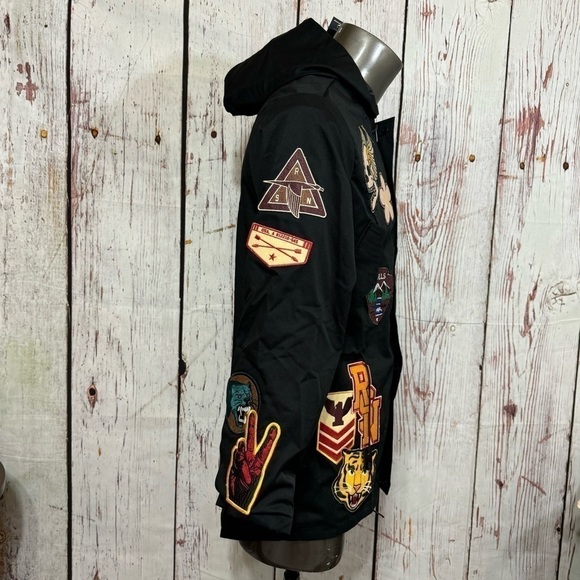 REASON BRAND Affiliated Fishtail Parka Men’s Jacket in Black size Medium NWT - Picture 11 of 17